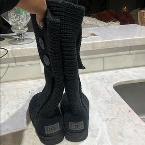 UGG Black Knit Boots